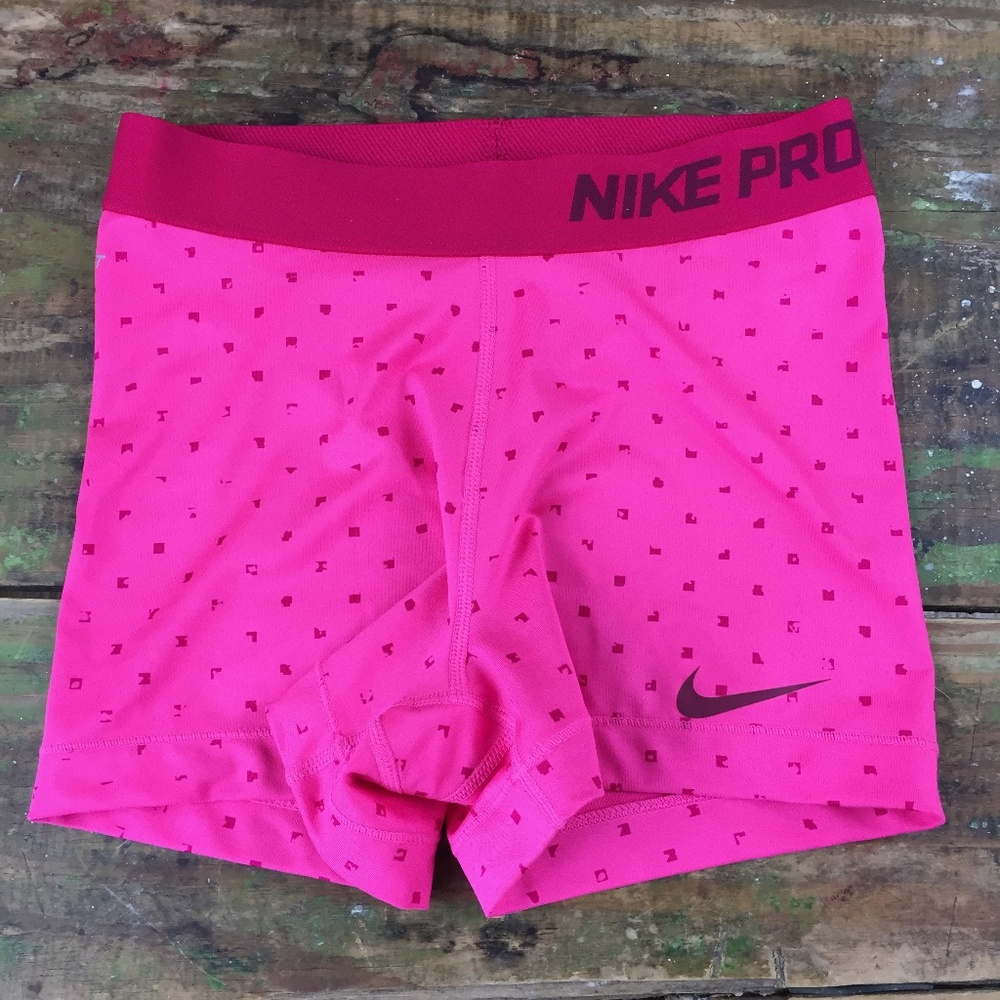 Pink 3" Nike pro shorts size small
